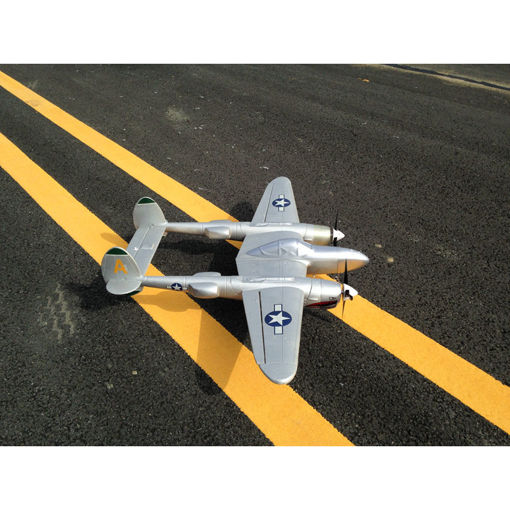 Immagine di MD P38 1200mm Wingspan EPO RC Airplane Lockheed P-38 Lighting Zoom Aircraft PNP Fixed Wing