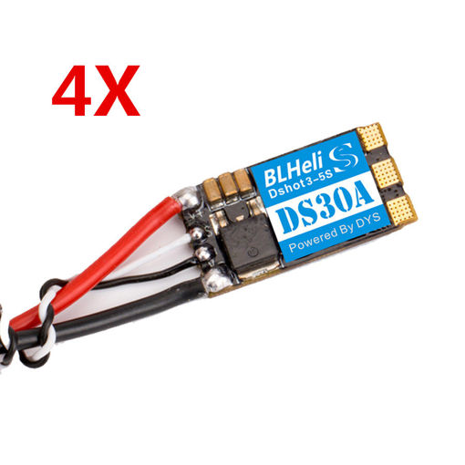 Immagine di 4X DYS DS30A 30amp BLHeli_S 3-5S ESC BB2 Supports Dshot600 Dshot300 Dshot150 Oneshot42 for RC Drone FPV Racing