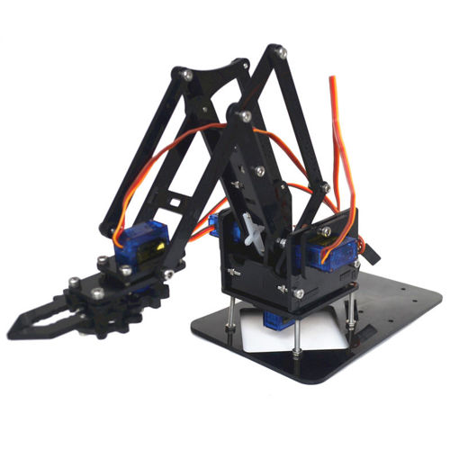 Immagine di 4DOF Assembling Acrylic Mechine Robot Arm with SG90 Plastic Gear Servo For Robot DIY