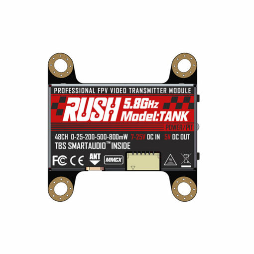 Immagine di RUSH VTX TANK 5.8G 48CH Smart Audio 0-25-200-500-800mW Switchable AV Transmitter for RC Drone