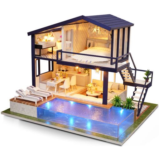 Picture of Cuteroom A-066 Time Apartment DIY Doll House With Furniture Light Gift House Toy